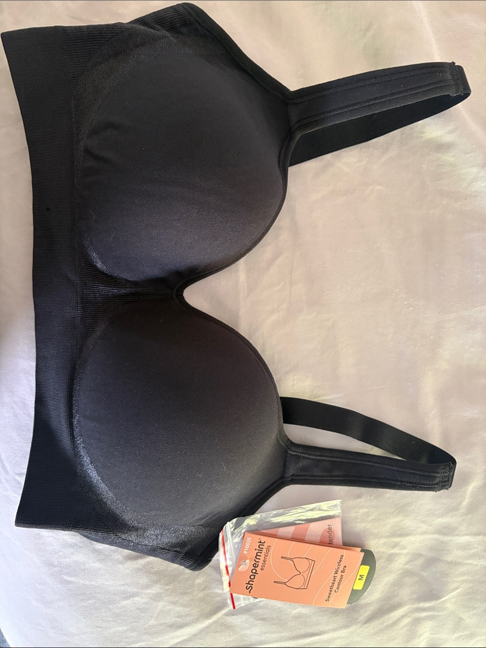 Shapermint Black Wireless Sweetheart Bra